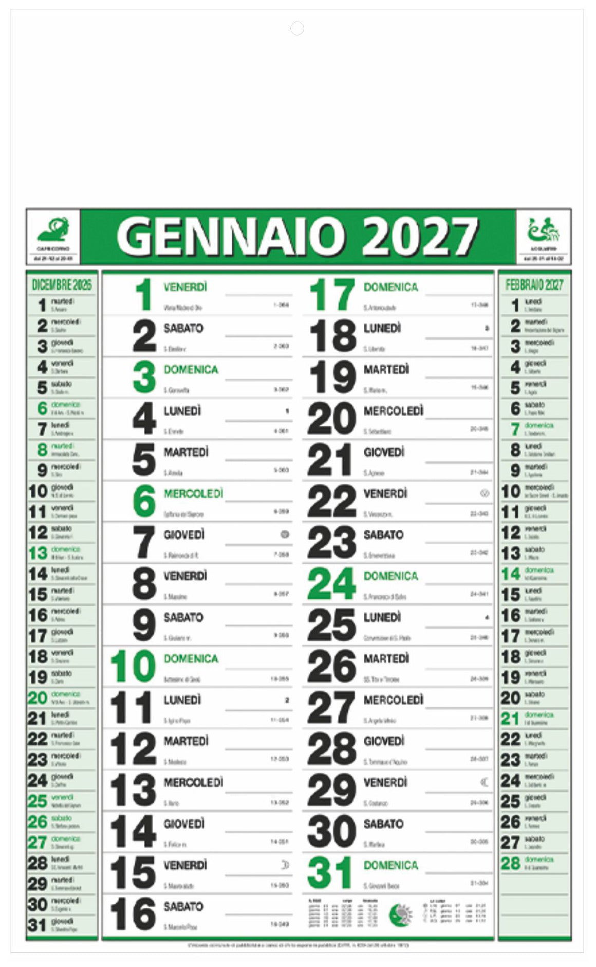 CALENDARIO OLANDESE