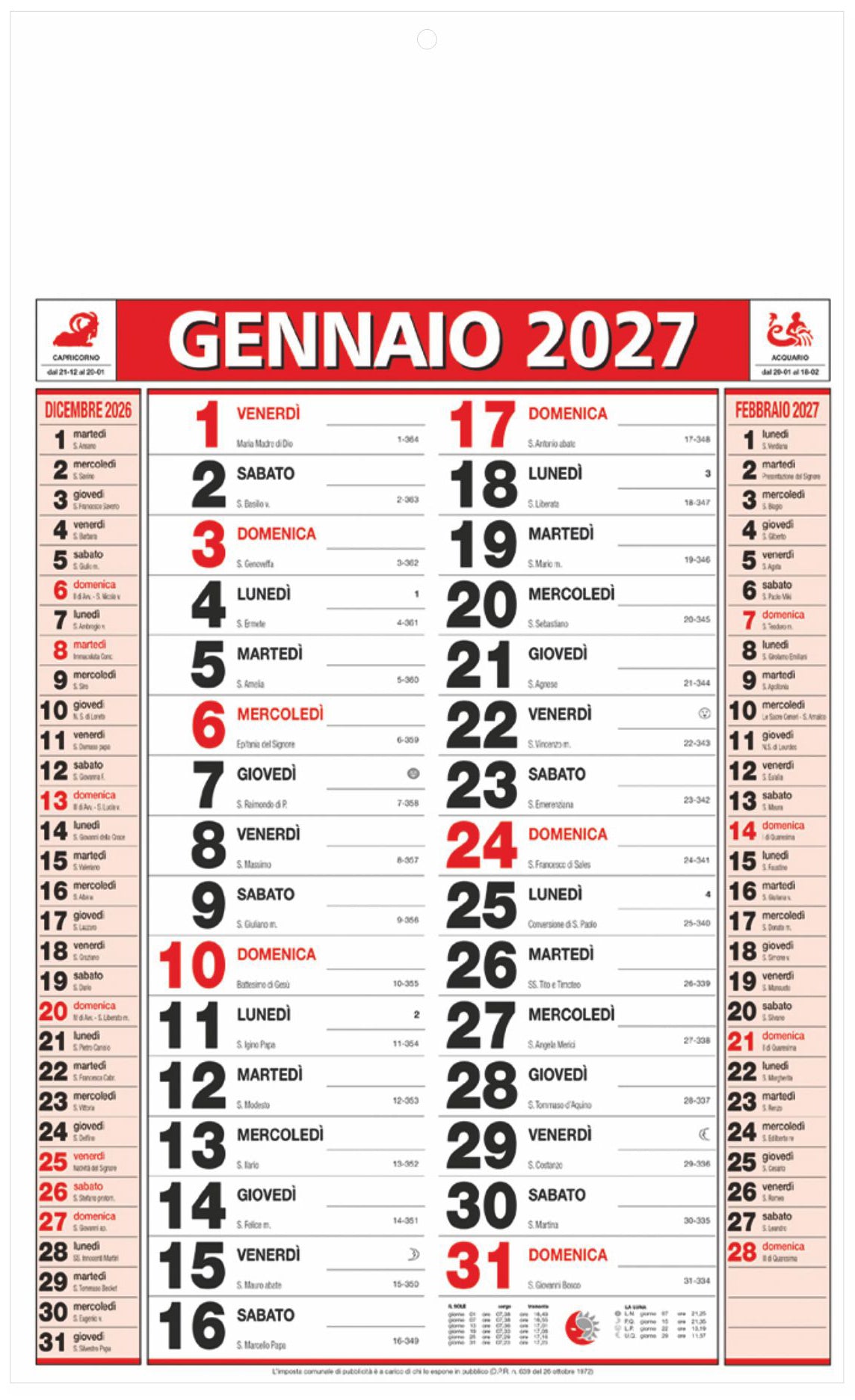 CALENDARIO OLANDESE