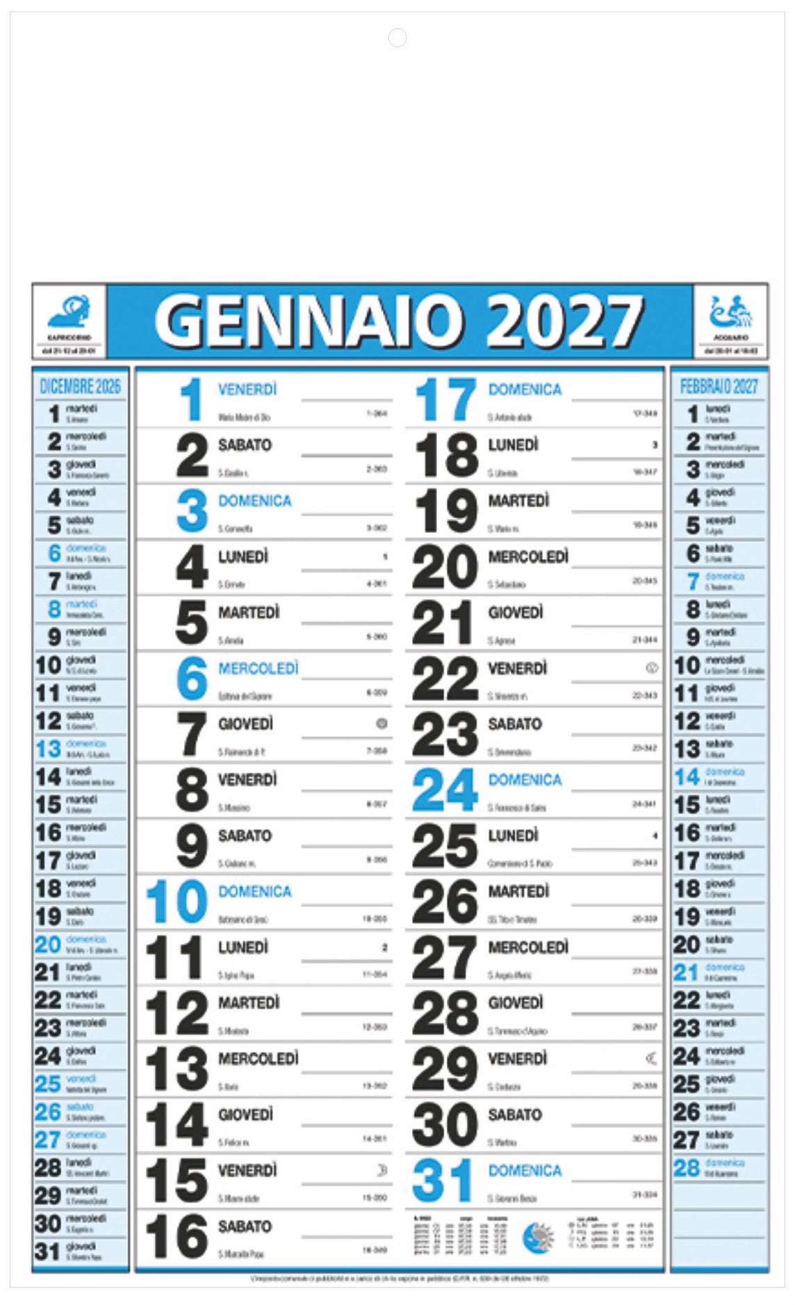 CALENDARIO OLANDESE
